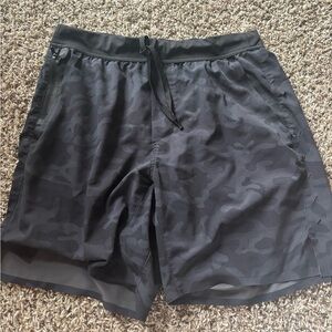 Black Camo Athletic Shorts